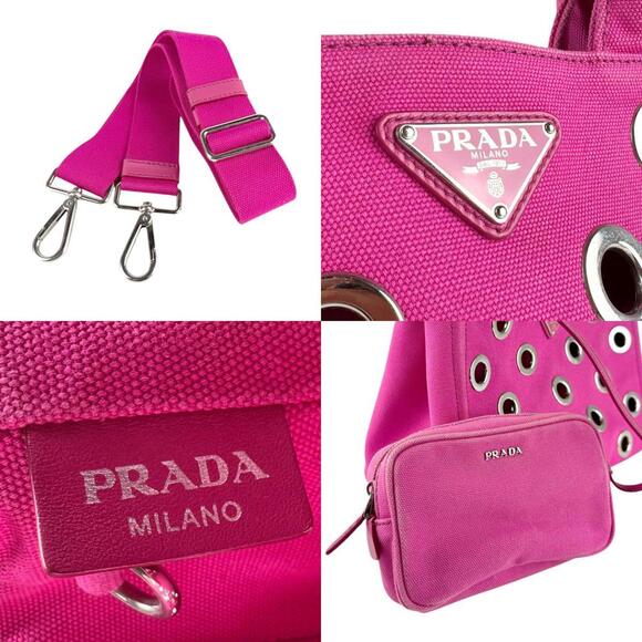 PRADA Pink Canvas Shoulder Bag - Picture 5 of 5
